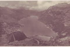 Walenstadt und Walensee vom Furgglekopf aus um 1925. Aufnahme und Verlag von Jean Gaberell, Thalwil, Nr. 5297