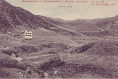 Alpenkurhaus und Touristenstation Malbun um 1908, mit dem Sareiser Joch. Postkartenverlag Christian Tischhauser, Buchs, Nr. 943