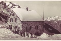 Am Piz Sol; Gaffiahütte um 1940. Aufnahme und Verlag von Jean Gaberell, Thalwil, Nr. 25242